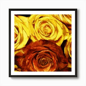 Yellow Roses Art Print