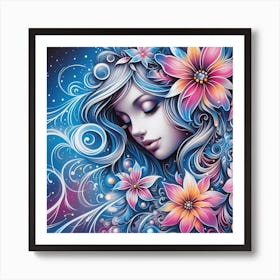 Flower Girl 2 Art Print