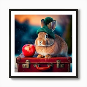 Rabbit In A Hat Art Print