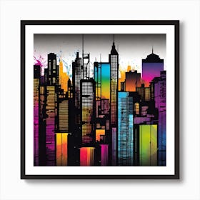 New York City Skyline 25 Art Print