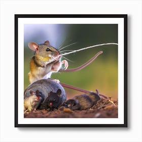 Family Of Mice Art Print