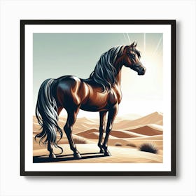 Illustration Arabian stallion 2 Art Print