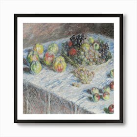 Apples And Grapes (1880) Art Print