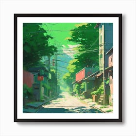 Street In A City Art Print