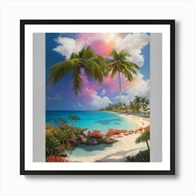 Sunset At The Beach 2 Art Print