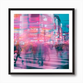 Blurred Cityscape Art Print