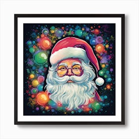 Santa Claus - Abstract Christmas Art Print