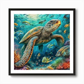 Sea Turtle 3 Art Print