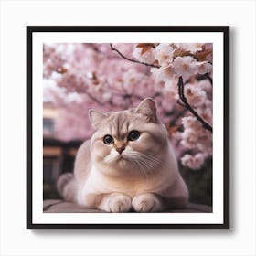 Scottish Shorthair Cat Art Print