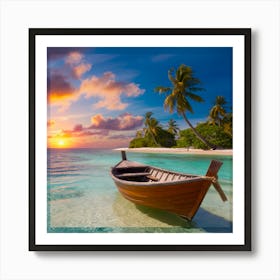 Boat_shore Art Print