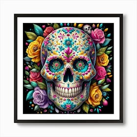 Day Of The Dead Skull 6 Art Print