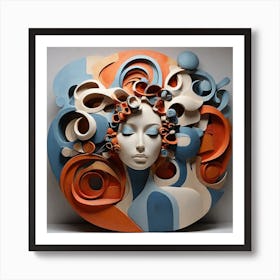 Abstract Relief Art Print