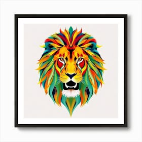 Colorful Lion Art Print