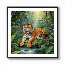 Tiger In The Jungle 26 Art Print 0 Art Print