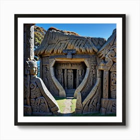 Aboriginal home entrance Art Print