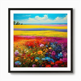 Poppies In The Meadow 3 Art Print