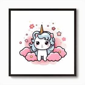 Cute Unicorn 701 Art Print