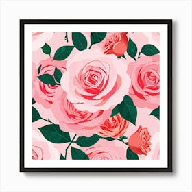 Roses Are Pink Pink Art Print 0 Art Print