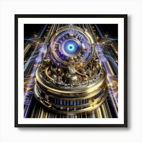 Time Unraveled: The Quantum Time Machine's Impact on Reality Art Print