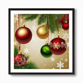 Christmas Ornaments 164 Art Print