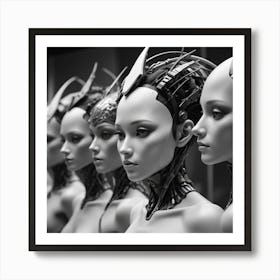 Robot Mannequins Art Print