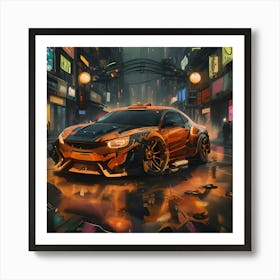 Pumpkin Car (Cyberpunk7) Art Print
