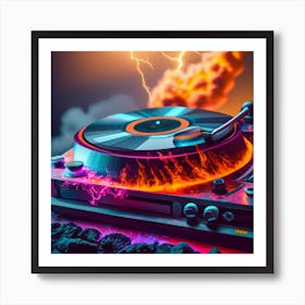 Dj Turntable Art Print