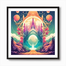 Psychedelic Castle Art Print