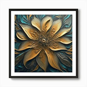 Abstract Flower Painting 24 Art Print