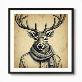 Deer Portrait 9 Art Print