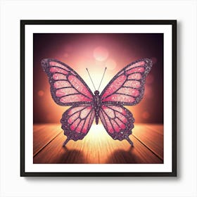 Pink Butterfly Art Print