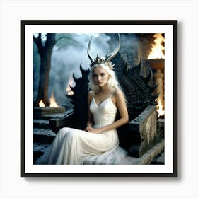 Vintage Dragon Queen 2 Art Print