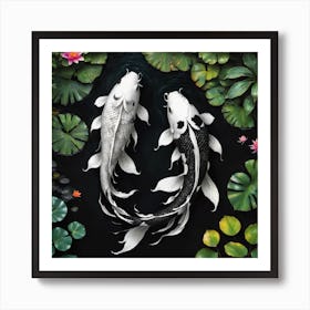 Koi Fish Art Print