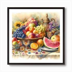 Fruit Basket Art Print