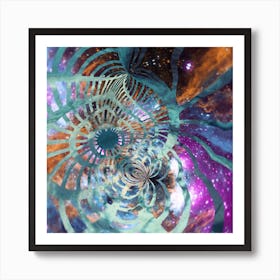 Galaxy mandala Art Print