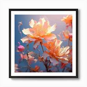 Peony Flowers Art Print