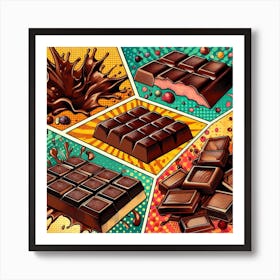 Pieces of Chocolate, Pop Art 1 Art Print