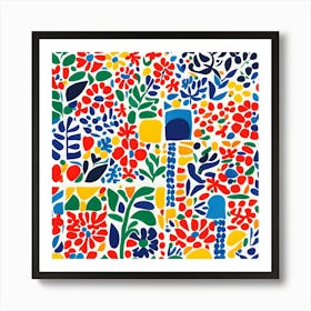 Matisse's Essence: Colorful Flowers Art Print