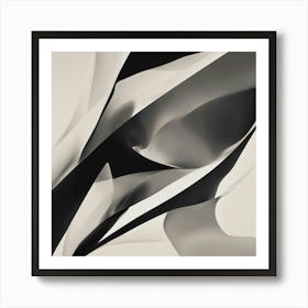 Black and White Abstract Art 64 Art Print