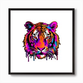 Colorful Tiger Art Print