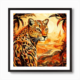 Leopard In The Jungle 1 Art Print