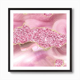 Agate Glitter Dazzle Texture 04 Art Print