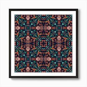 Abstract geometrical pattern with hand drawn decorative elements 9 Art Print