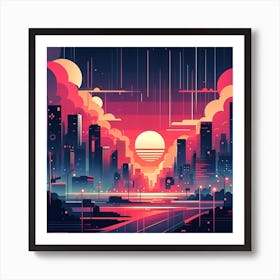 Sci-Fi City 1 Art Print