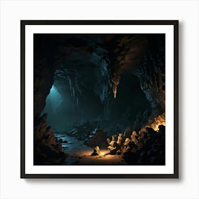 Shadowy Cave Art Print