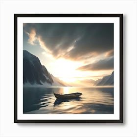 Sunrise In The Arctic Art Print