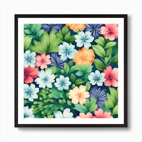 Floral Pattern, 1330 Art Print