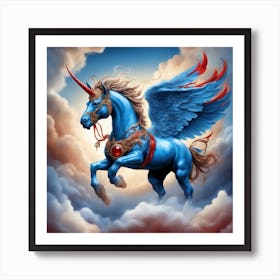 blue pegasus Affiche