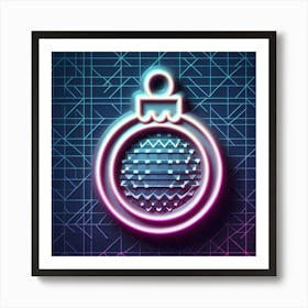 Neon ring 1 Art Print