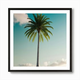 Leonardo Phoenix A Majestic Palm Tree Stands Tall Against A Vi 1 Art Print